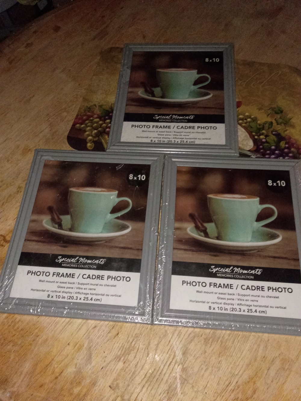 Ashland Silver Photo Frame Set with Mint Accent Prints - Set of 3